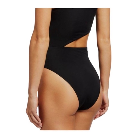 OYE Swimwear/Bathing Suit RHEA with Gold Buttons One Shoulder Side Cut Out - Picture 2 of 10